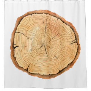 Tree rings. Watercolor illustration. hand drawn ab
