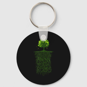 Tree Root Know Your Origin Nature Environmental Keychain