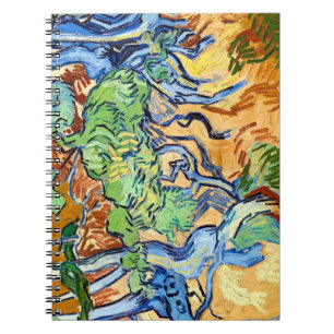 Tree Roots (1890) botanical art Van Gogh spiral Notebook