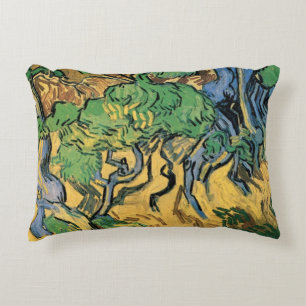 Tree Roots and Trunks by Vincent van Gogh Accent Pillow