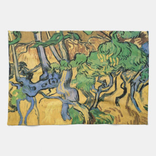 Tree Roots and Trunks by Vincent van Gogh Kitchen Towel