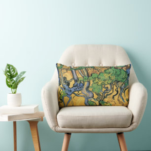 Tree Roots and Trunks by Vincent van Gogh Lumbar Pillow