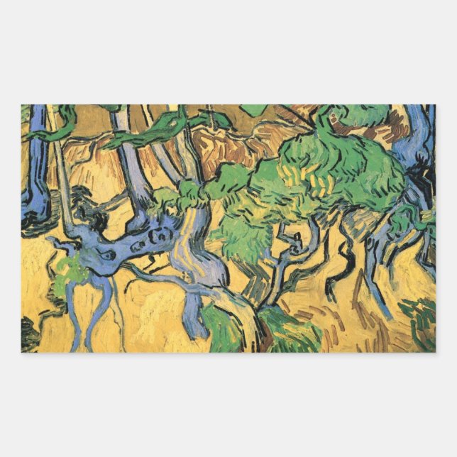 Tree Roots and Trunks by Vincent van Gogh Sticker (Front)