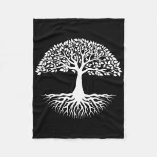 Tree Roots Of Life Cool Mother Earth Day  Fleece Blanket