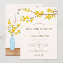TREE Save The Date Invitation / Aquarelle Floral