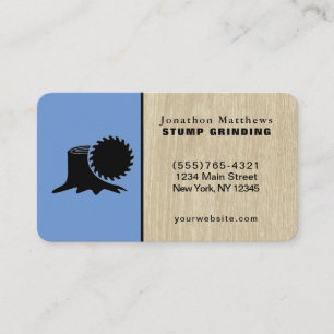 Tree Saw Stump Grinding Removal Business Card