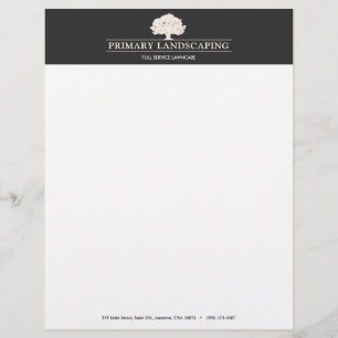 Tree Service and Lawn Care Landscaper Letterhead