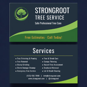Tree Service Arborist Business Card
