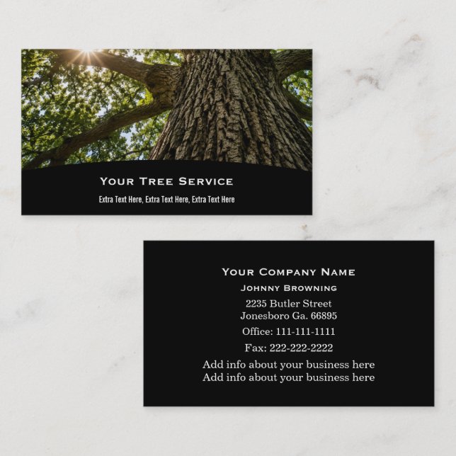 Tree Service Business Card (Front/Back)