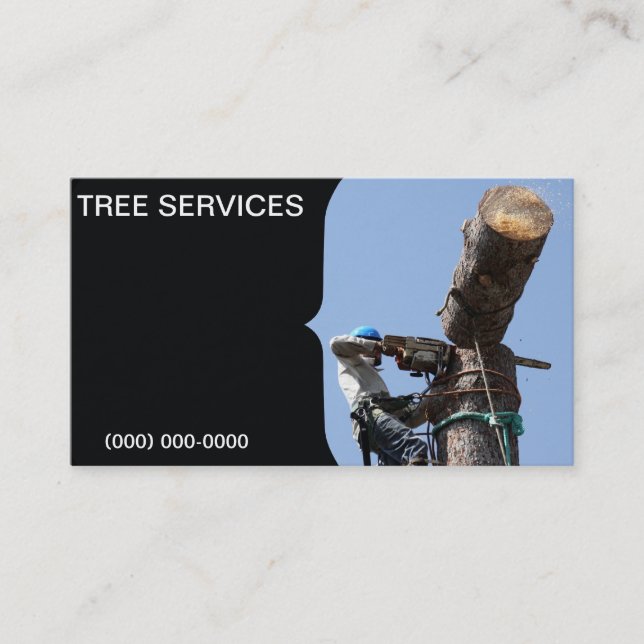 Tree Service Business Card Template (Front)