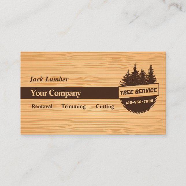 Tree Service Business Cards (Front)
