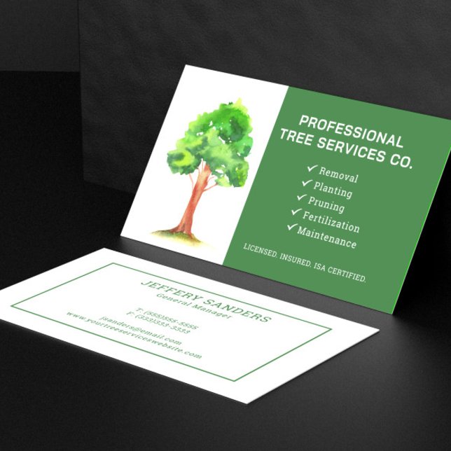 Tree Service Company Business Card (Creator Uploaded)