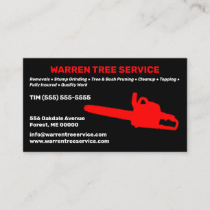 Tree Service Company  Business Card