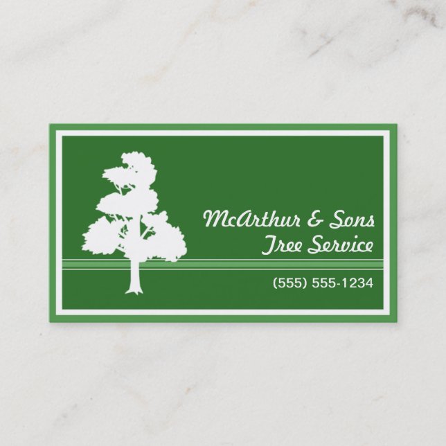 Tree Services Nursery Centre Landscaping Business Card (Front)