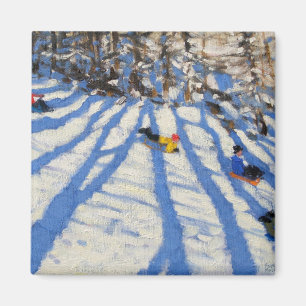 Tree shadows Morzine Magnet