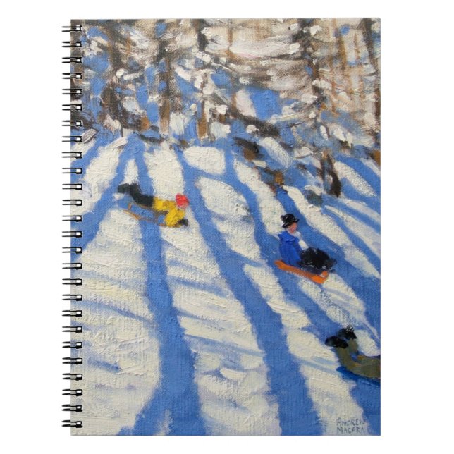 Tree shadows Morzine Notebook (Front)