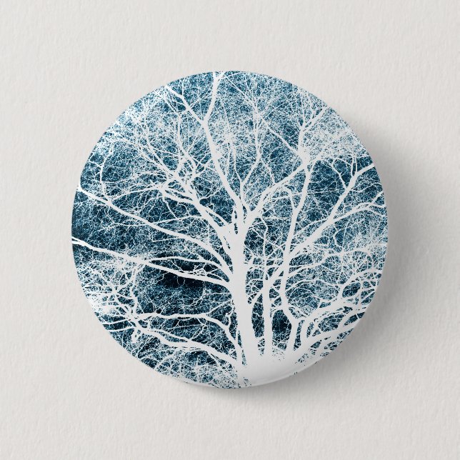 Tree silhouette 2 inch round button (Front)