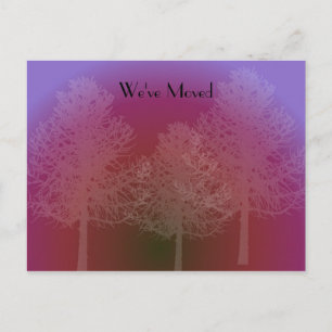 Tree Silhouette Change of Address Announcement Postcard