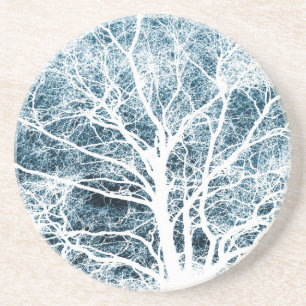 Tree silhouette coaster
