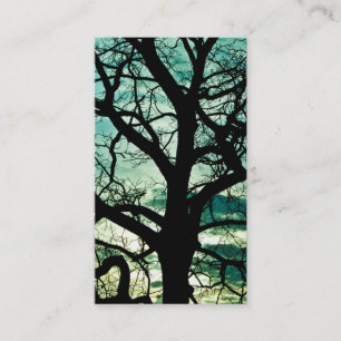Tree Silhouette - How Jealous Be the Moon? Business Card