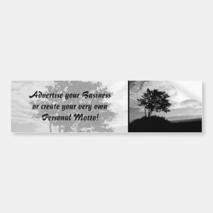 Tree Silhouette Monochrome Bumper Sticker