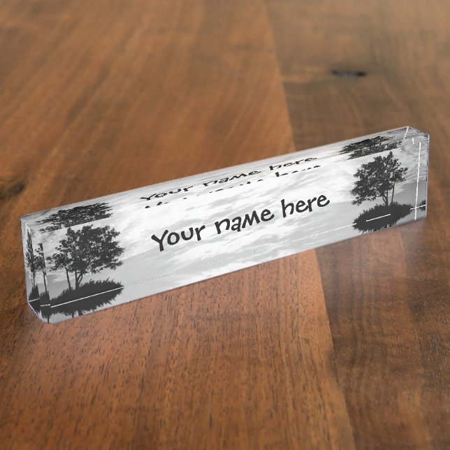 Tree Silhouette Nameplate (Side)