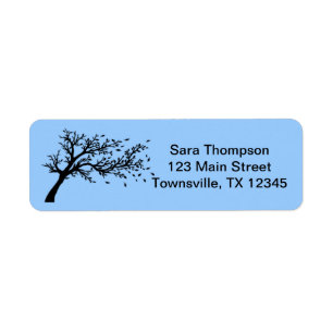 Tree Silhouette of Tree in the Wind