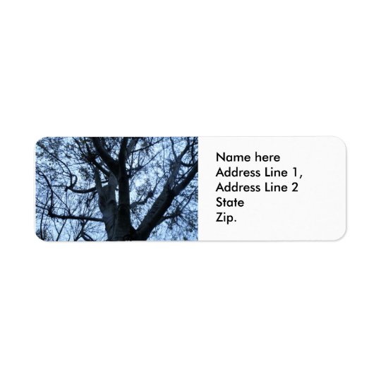Tree Silhouette Photograph Custom Address Labels
