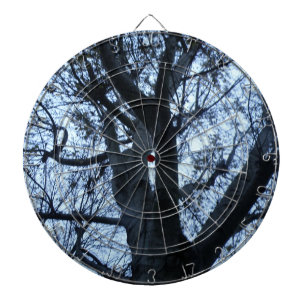 Tree Silhouette Photograph Dart Board