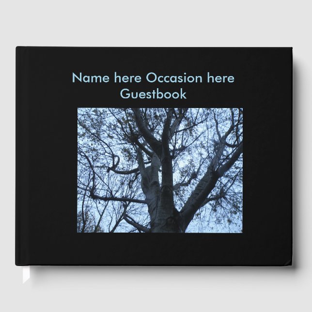 Tree Silhouette Photograph Guestbook (Front)