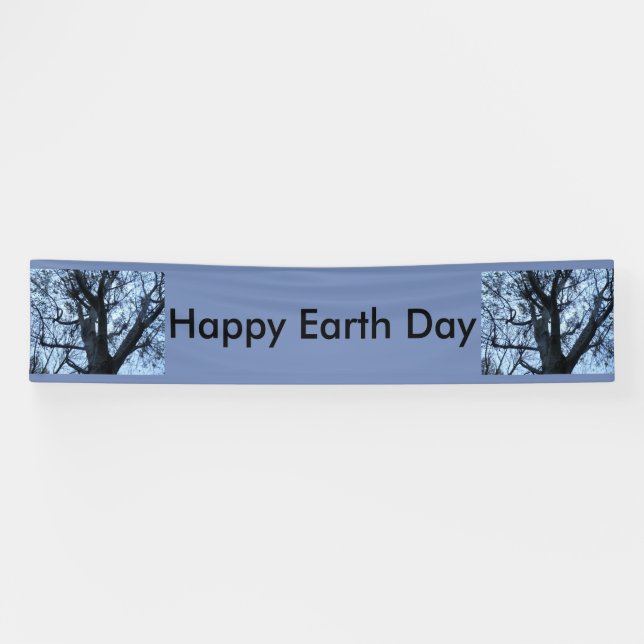 Tree Silhouette Photograph Personalized Banner (Horizontal)