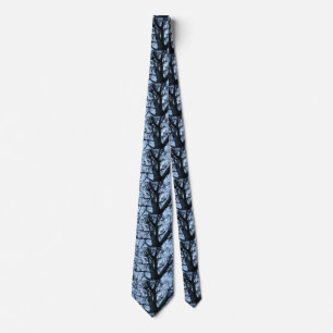Tree Silhouette Photograph Tie