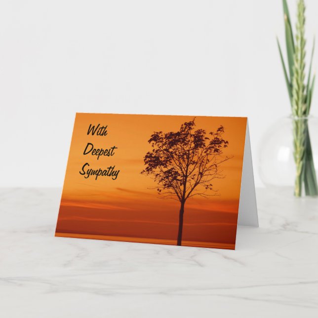 Tree Silhouette - Sympathy Card (Front)
