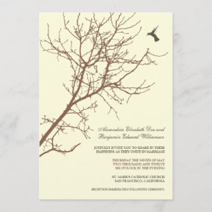 Tree Silhouette Wedding Invitation (chocolate)