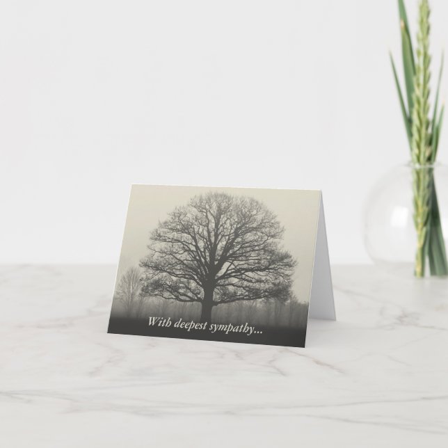 Tree Silhouette With Deepest Sympathy Card (Front)