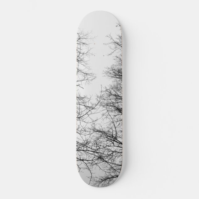 Tree Silhouettes #1 #minimal #wall #decor #art  Skateboard (Front)