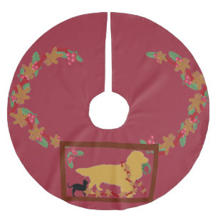 Tree Skirt~Golden Retriever Brushed Polyester Tree Skirt