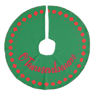 Tree Skirt, O Tannenbaum, Christmas  Faux Linen Tree Skirt