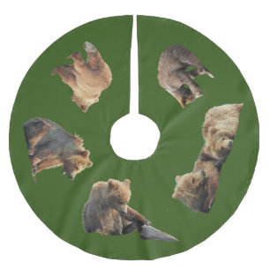 Tree Skirt of grizzly bear cubs