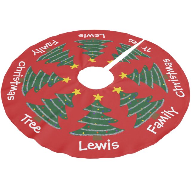 Tree Skirt - Personalized with Trees (Angled)