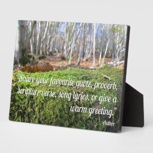 Tree Slumbers in Autumn Moss - Personalised Plaque