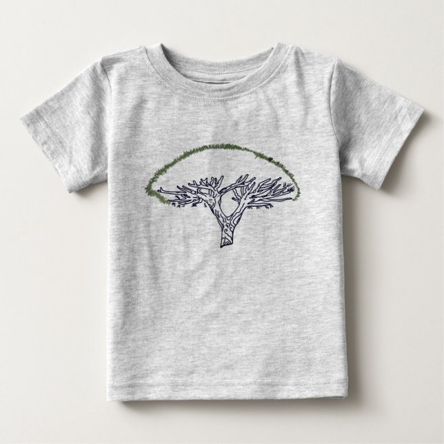 Tree, Socotra Dragon Tree Drawing Bodysuit (Front)