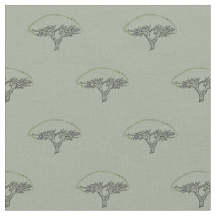 Tree, Socotra Dragon Tree Drawing fabric