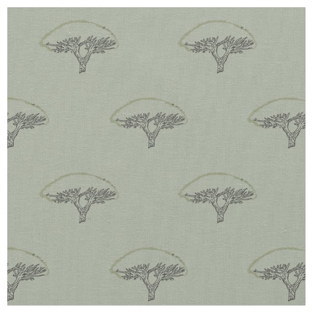 Tree, Socotra Dragon Tree Drawing fabric (Close Up)