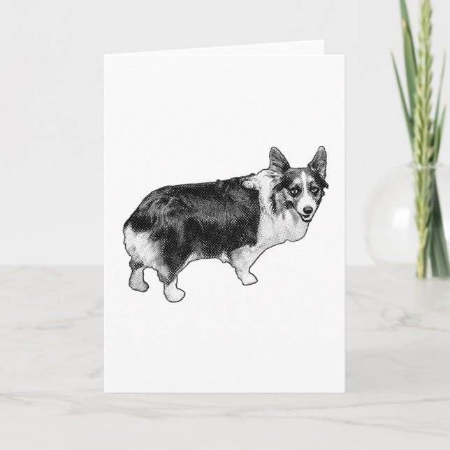 Tree-Spark Corgi Charm Card (Front)