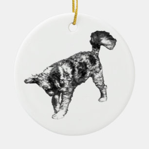 Tree Sparkles With Playful Motion Ceramic Ornament