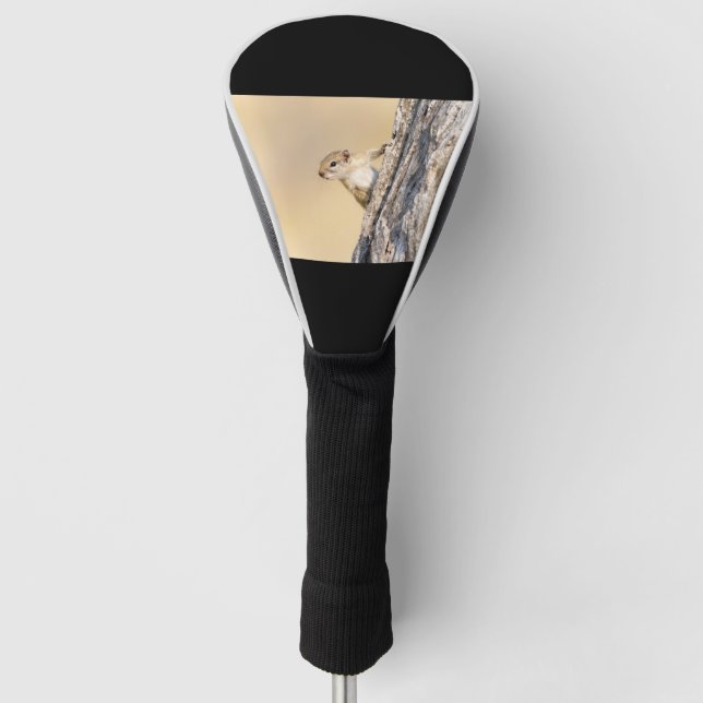 Tree squirrel golf head cover (Front)
