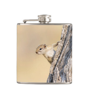 Tree squirrel hip flask