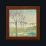 Tree Stand Gift Box<br><div class="desc">Tree Stand II by Jennifer Goldberger. Features trees in muted colours against a green background.</div>