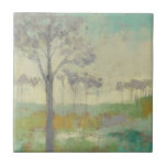 Tree Stand Tile<br><div class="desc">Tree Stand II by Jennifer Goldberger. Features trees in muted colours against a green background.</div>